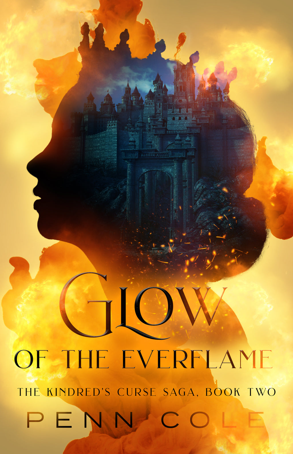 Glow of the Everflame - (The Kindred's Curse Saga) by Penn Cole (Hardcover)