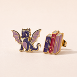 Dragon & Fantasy Books Earring Studs