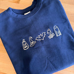 Halloween Icons Cute Spooky Embroidered Halloween Sweatshirt