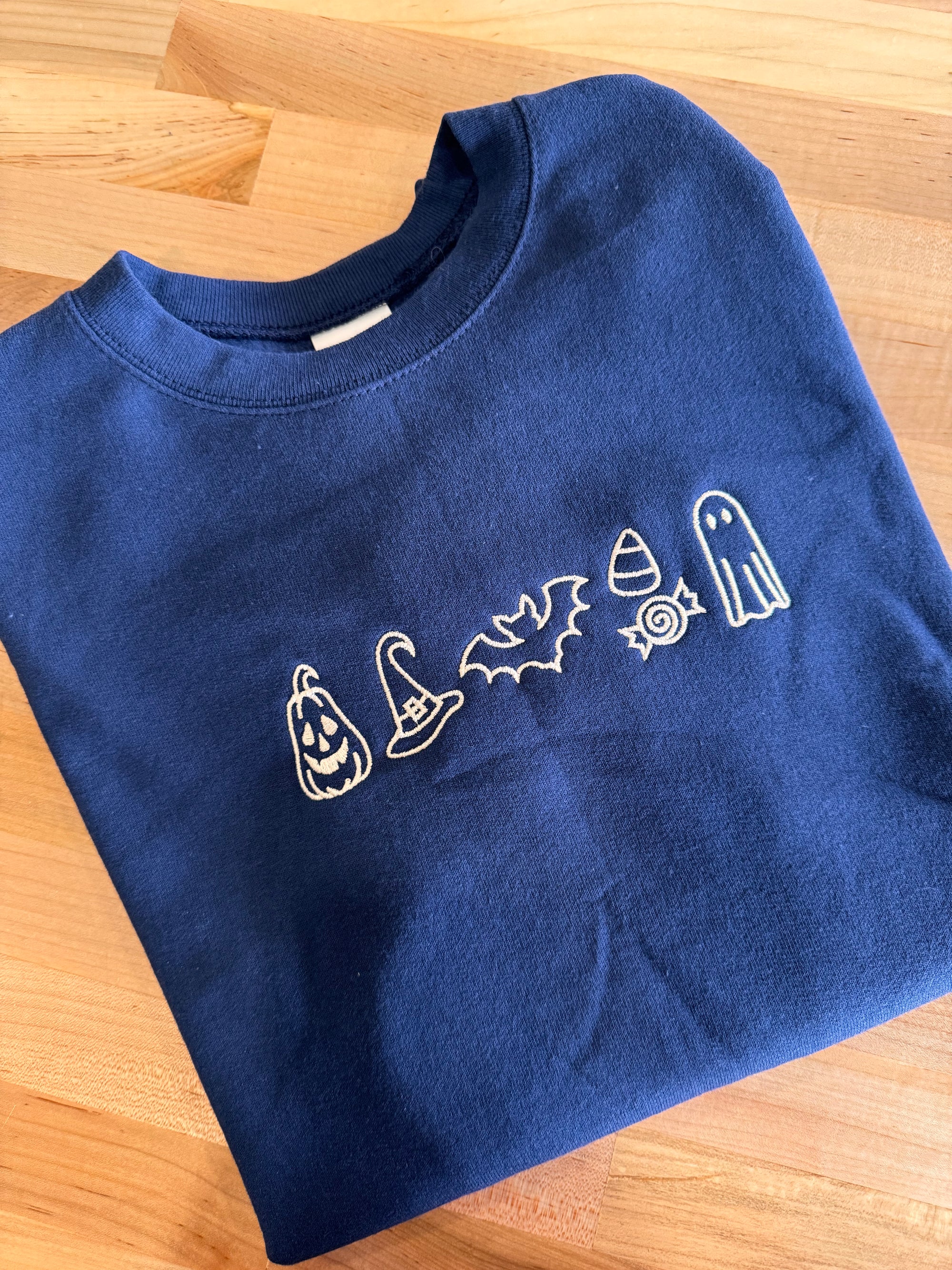 Halloween Icons Cute Spooky Embroidered Halloween Sweatshirt