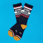 Horny For Hockey Gym Crew Socks