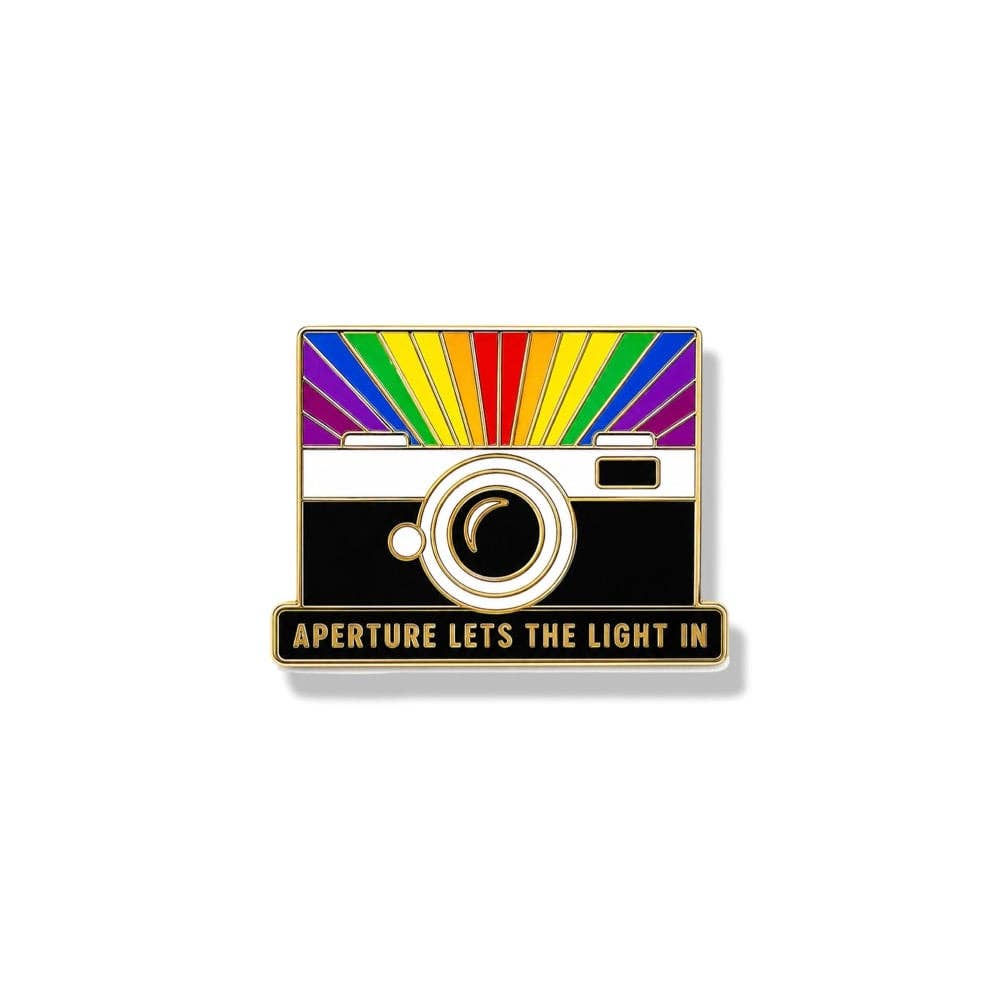 Harry’s “Aperture” Inspired Rainbow Camera Enamel Pin