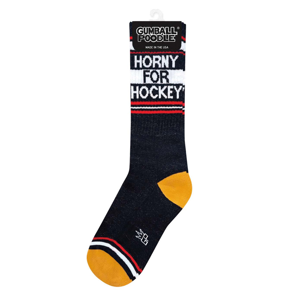 Horny For Hockey Gym Crew Socks