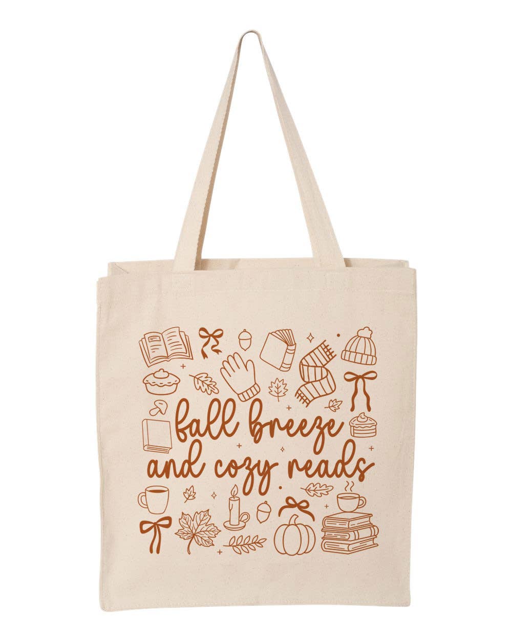 Fall Book Lover Canvas Tote Bag