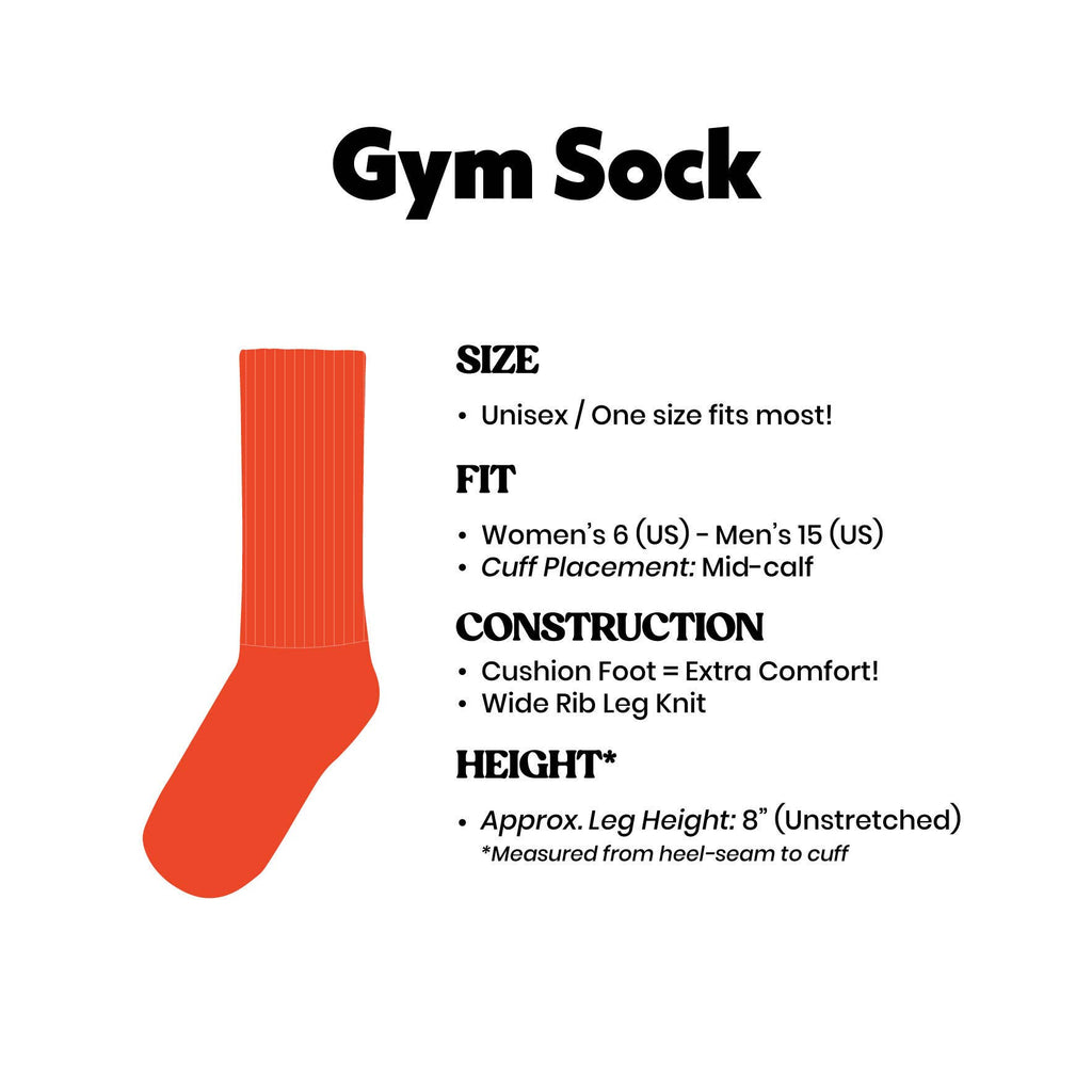 Exhausted American Gym Crew Socks